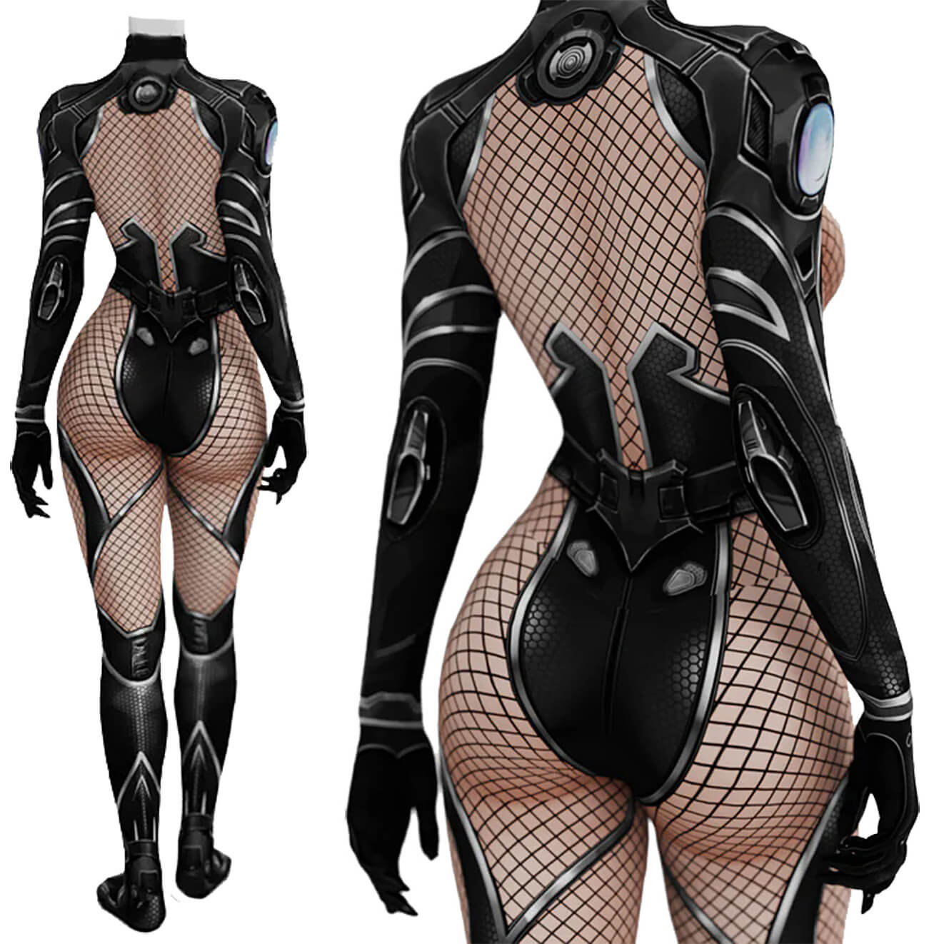 Rivals Invisible Woman Cosplay Costume Style C Sue Storm Jumpsuit - VikiDoky