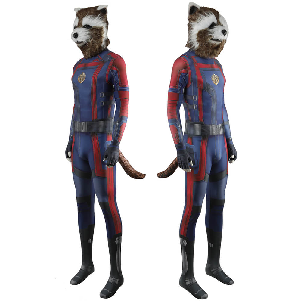 Rocket Raccoon Cosplay Costume Mask Guardians of the Galaxy Vol. 3 Adults Kids