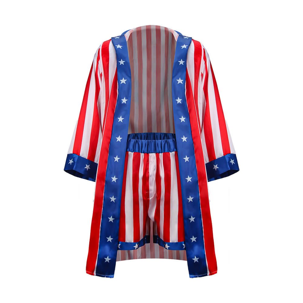 Rocky American Flag Boxer Costume Cosplay