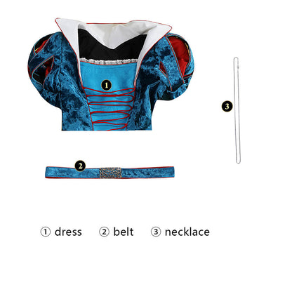 Snow White 2025 Party Dress Cosplay Costume For Women Kids Vikidoky