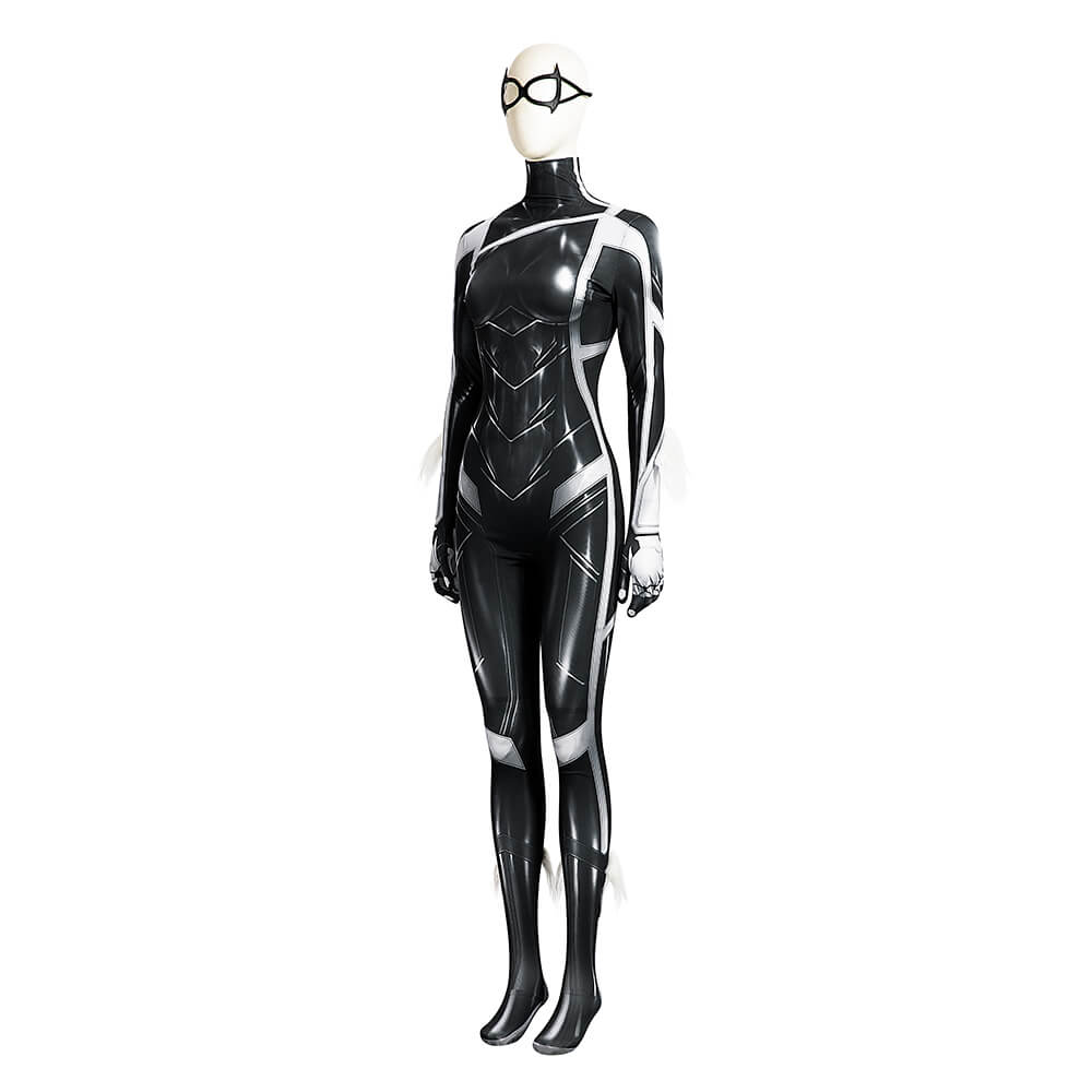 Spider-Man 2 Black Cat Suit Cosplay Costume Felicia Hardy Jumpsuit
