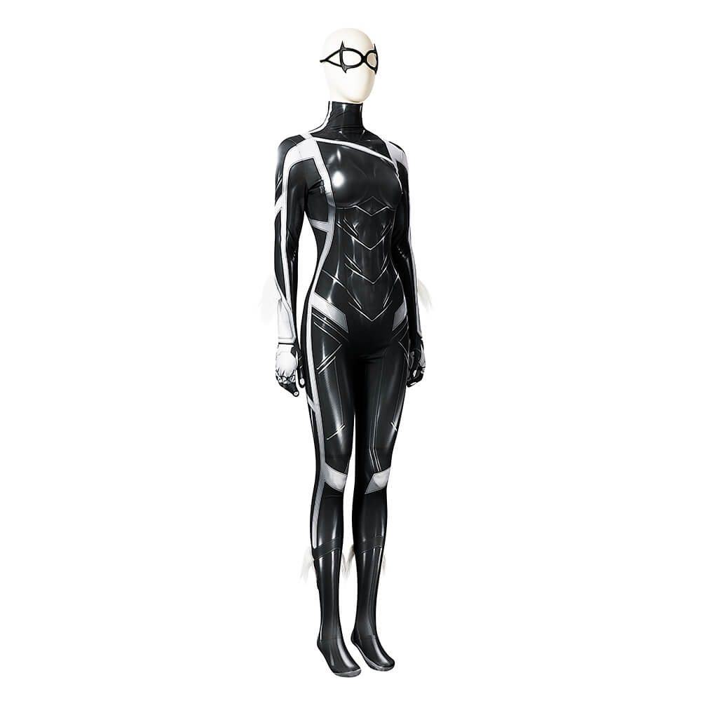 Spider-Man 2 Black Cat Suit Cosplay Costume Felicia Hardy Jumpsuit
