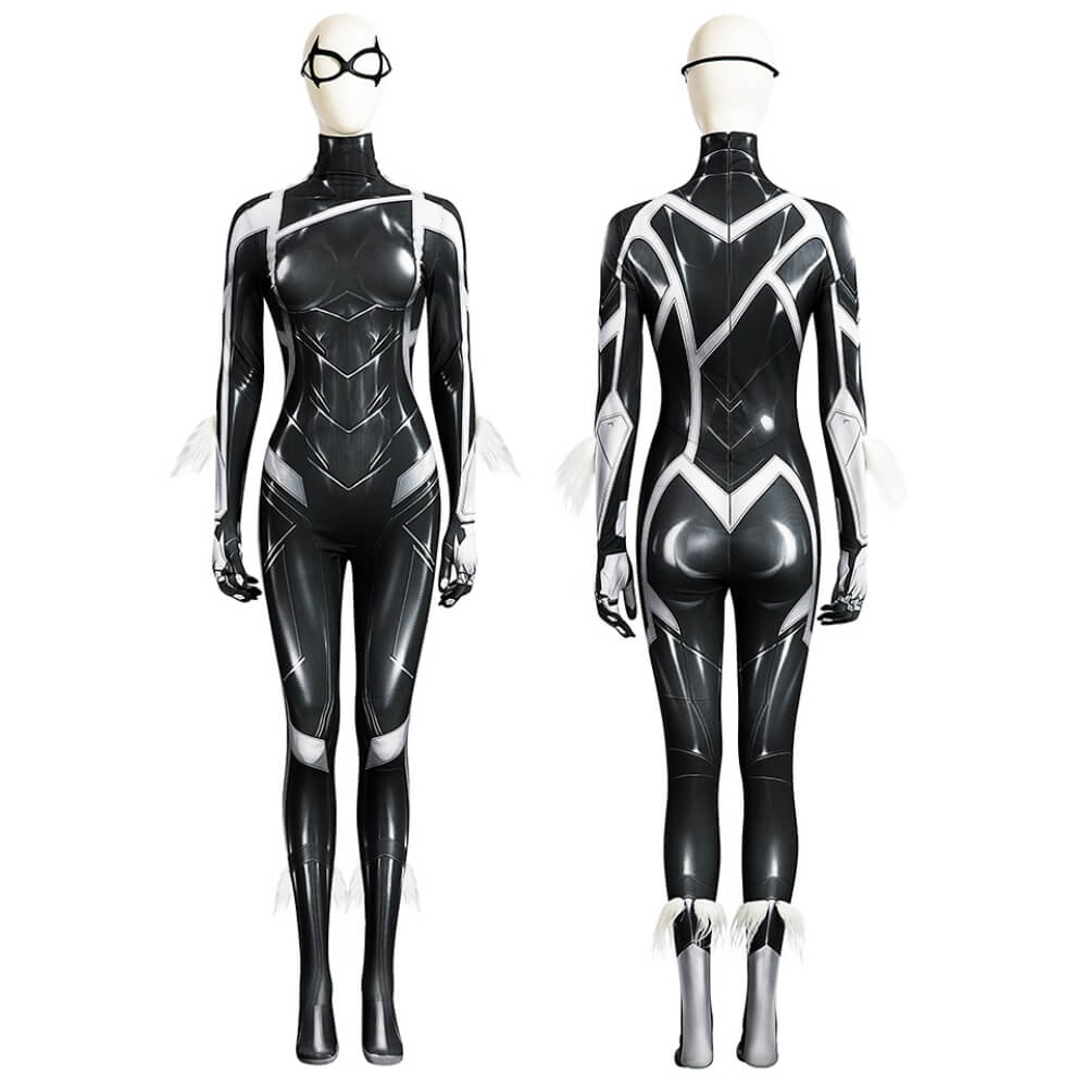 Spider-Man 2 Black Cat Suit Cosplay Costume Felicia Hardy Jumpsuit