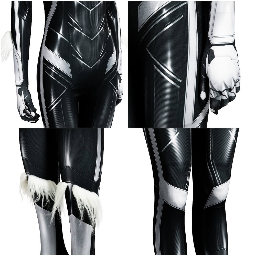 Spider-Man 2 Black Cat Suit Cosplay Costume Felicia Hardy Jumpsuit
