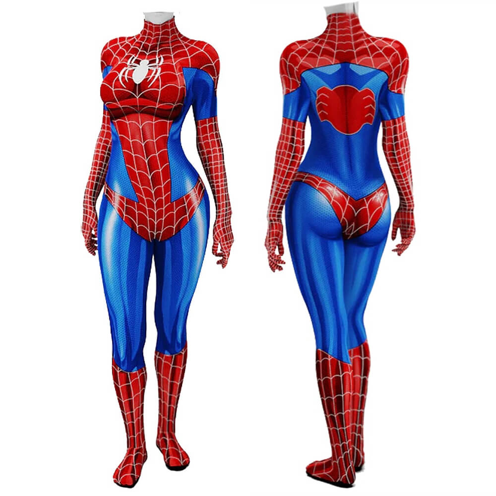 Spider-Woman Mary Jane Cosplay Costume Classic Suit Printed Style