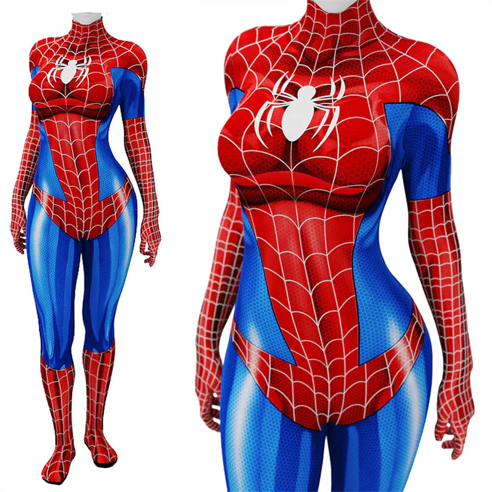 Spider-Woman Mary Jane Cosplay Costume Classic Suit Printed Style