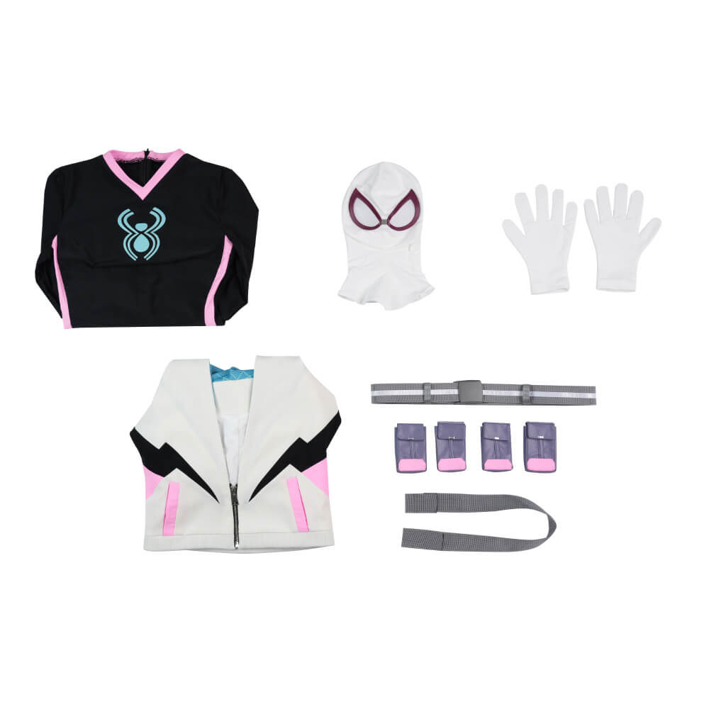 Spider Gwen Stacy Cosplay Costume Your Friendly Neighborhood Spider-Man Season 2