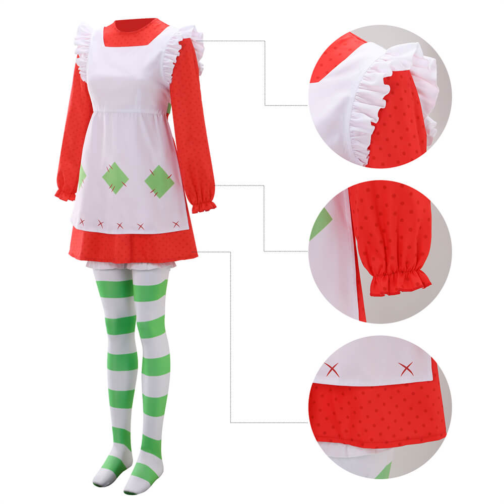 Strawberry Shortcake 1980 Cosplay Costume Classic Style Vikidoky
