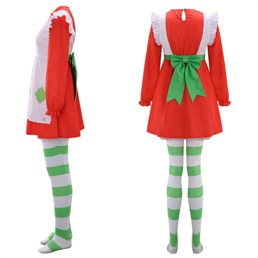 Strawberry Shortcake 1980 Cosplay Costume Classic Style Vikidoky