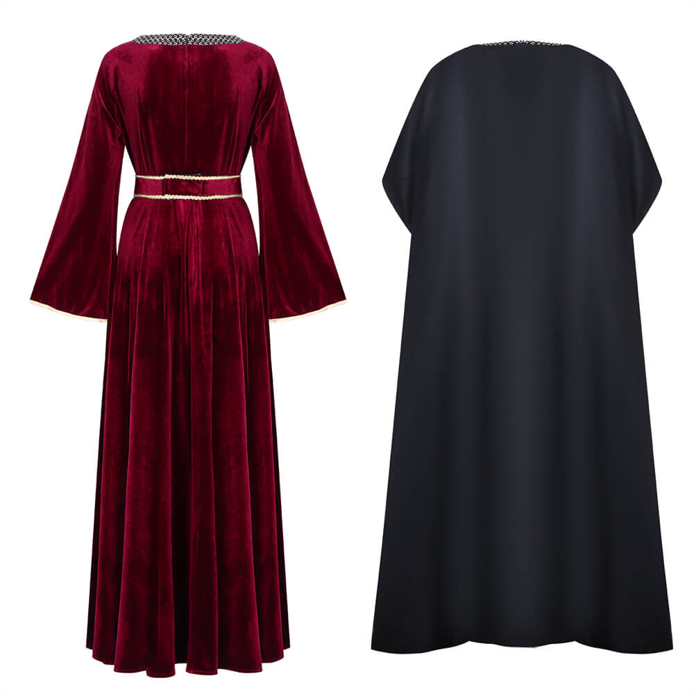 Tangled Mother Gothel Cosplay Costume Witch Party Dress Vikidoky
