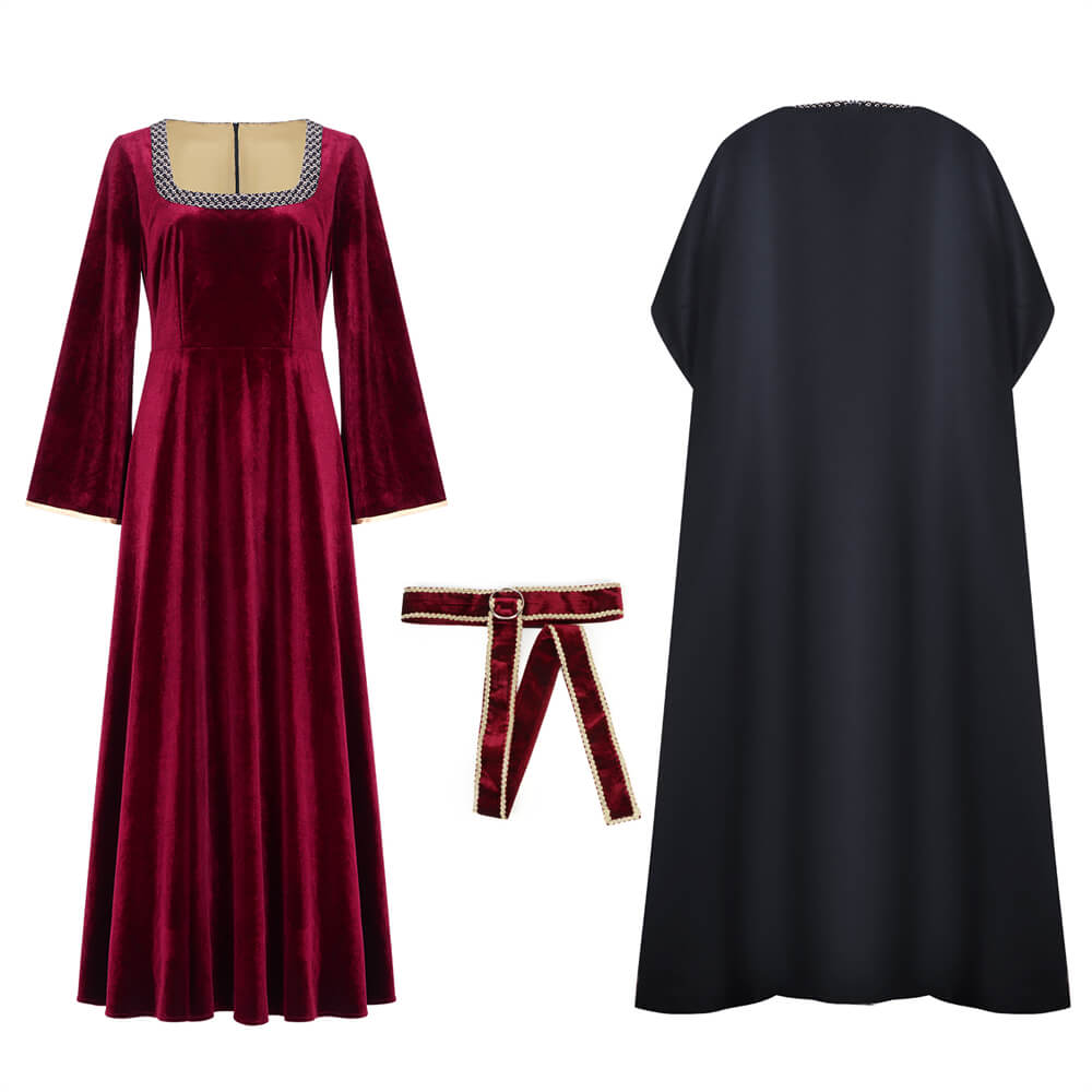 Tangled Mother Gothel Cosplay Costume Witch Party Dress Vikidoky