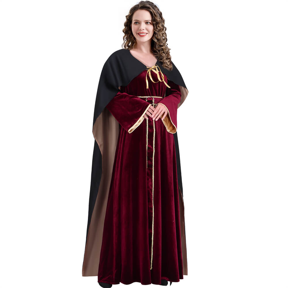 Tangled Mother Gothel Cosplay Costume Witch Party Dress Vikidoky