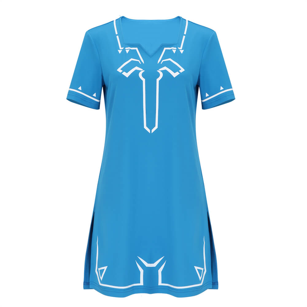 The Legend of Zelda Link Blue Dress for Summer Breath of the Wild Cosplay Costume