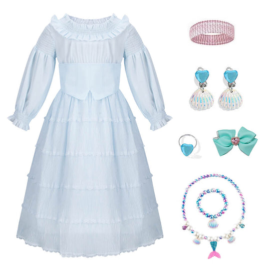Ariel 2023 Blue Dress for Girls The Little Mermaid Cosplay
