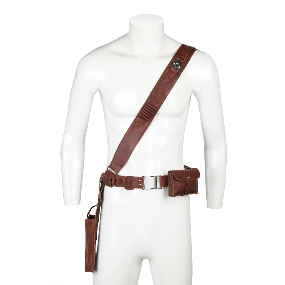 The Mandalorian 2 Din Djarin Leather Belt With Pocket Cosplay Props for Halloween