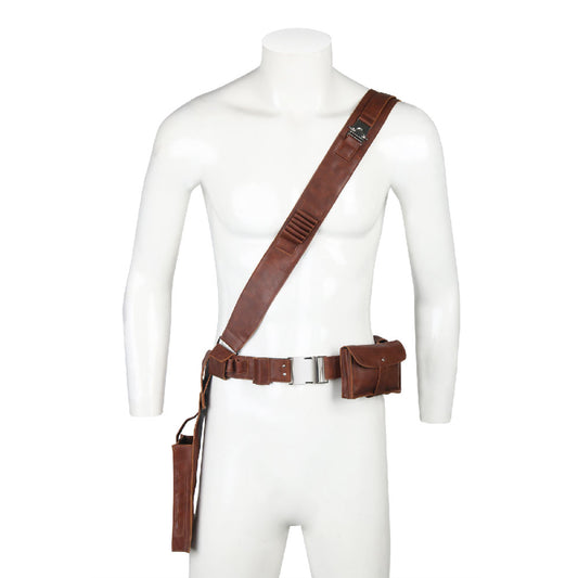 The Mandalorian 2 Din Djarin Leather Belt With Pocket Cosplay Props for Halloween