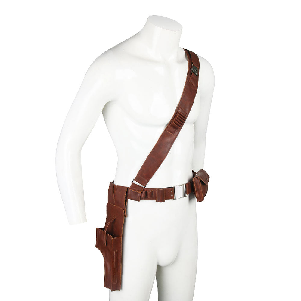The Mandalorian 2 Din Djarin Leather Belt With Pocket Cosplay Props for Halloween