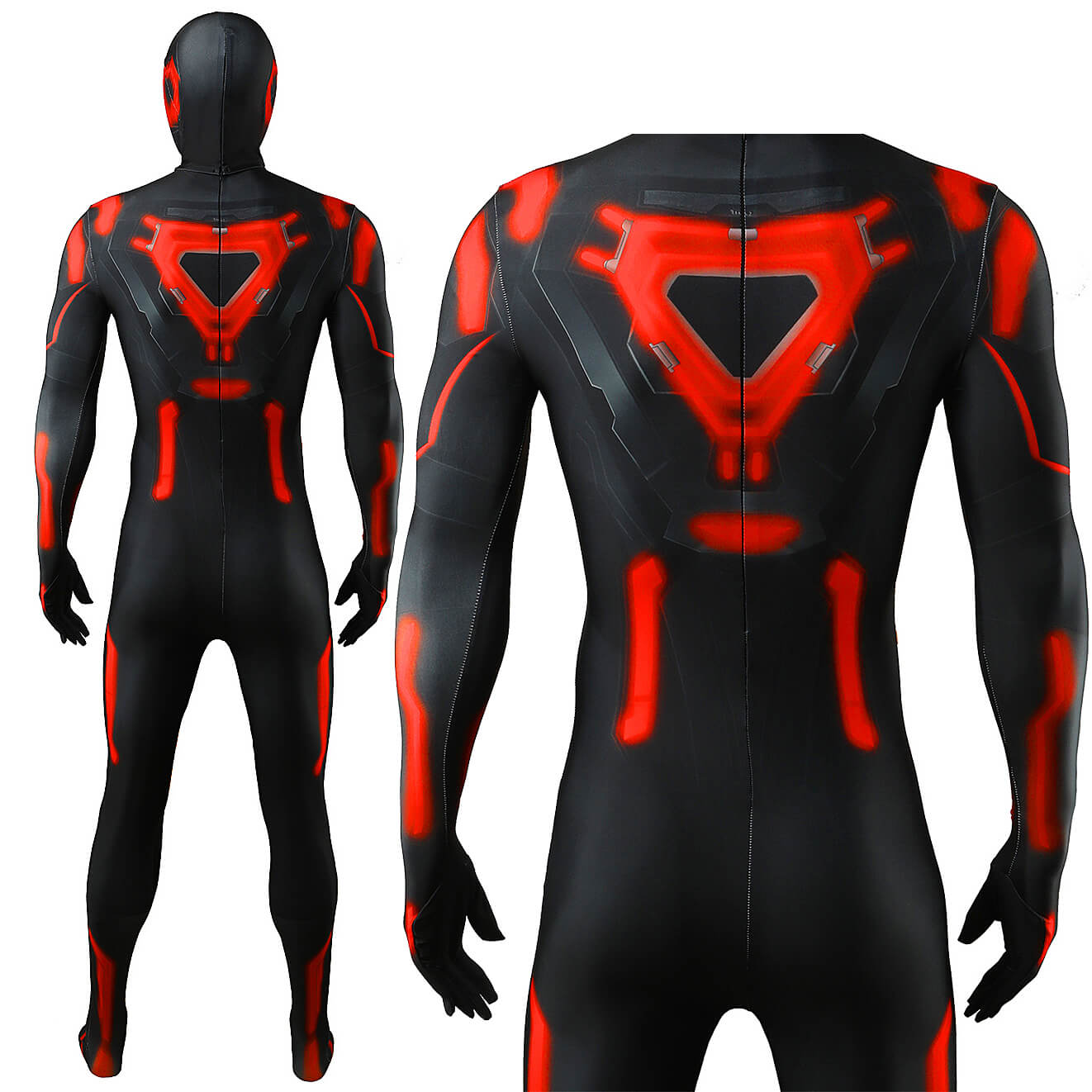 Tron: Ares Cosplay Costume Printed Bodysuit Mask