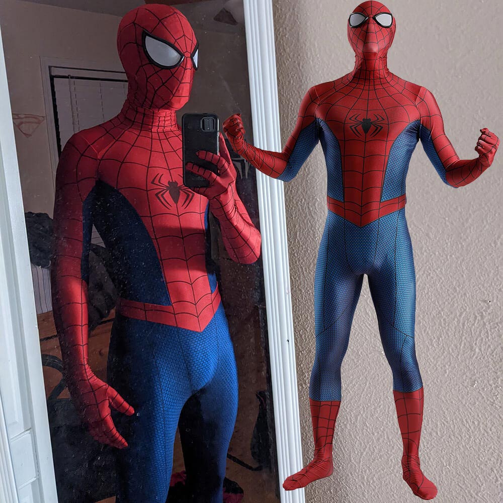 Ultimate Spider-Man Peter Parker Classic Cosplay Costume Printed Style