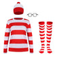 Where's Wally Waldo Cosplay Costume for Women