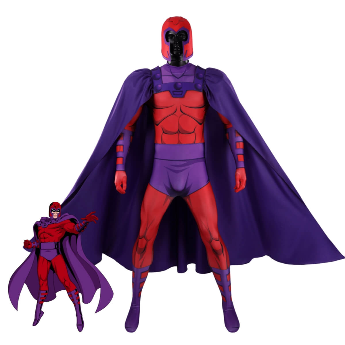 X-Men 97 Magneto Cosplay Costume with Helmet
