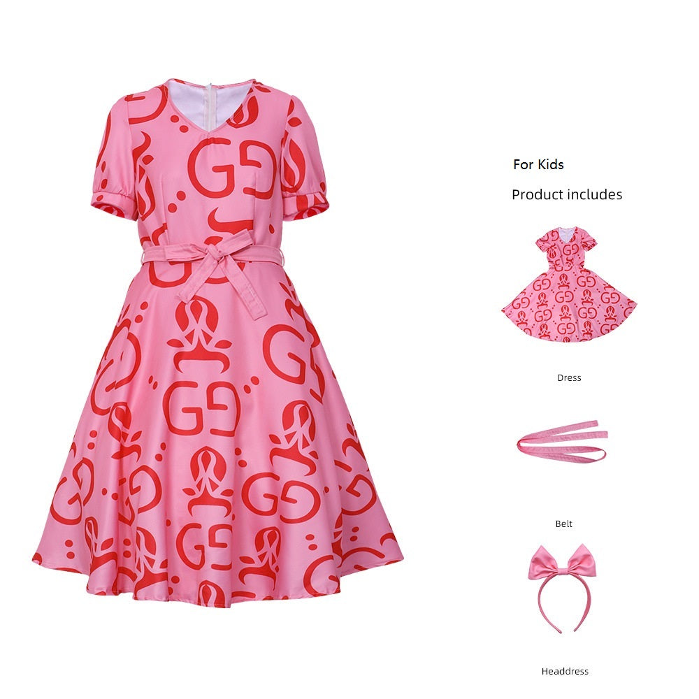 Zootopia 2 Fru Fru Pink Dress Cosplay Costume for Adults Kids