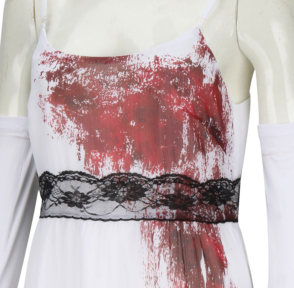 Vikidoky Jennifer's Body Costume Bloody White Cosplay Costume – VikiDoky Vikidoky Jennifer's Body Costume Bloody White Cosplay Costume – VikiDoky