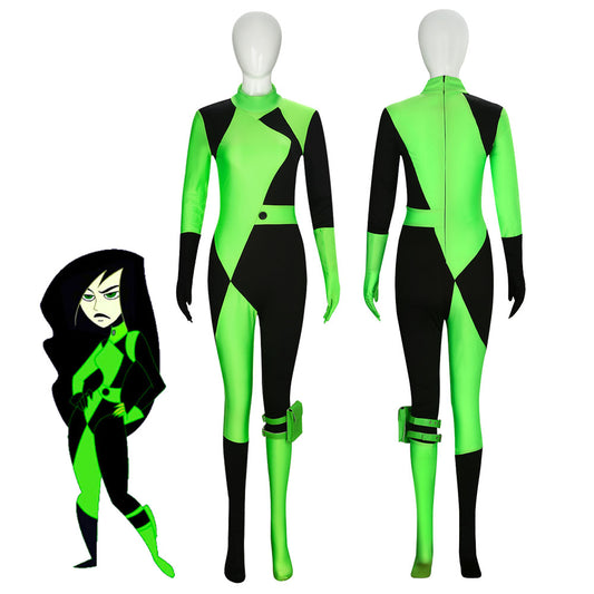 Kim Possible Shego Green Cosplay Costume