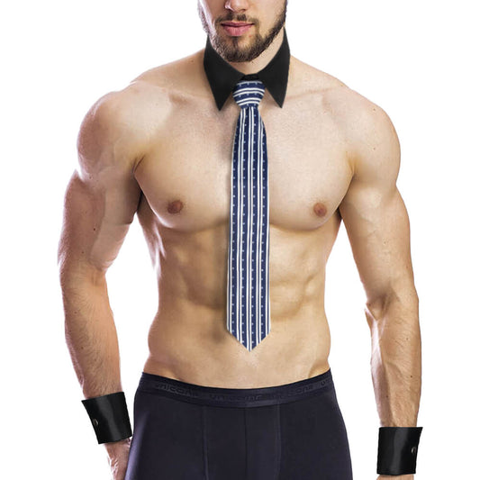 Magic Mike Cosplay Accessory Stripper Collar Tie Cuffs