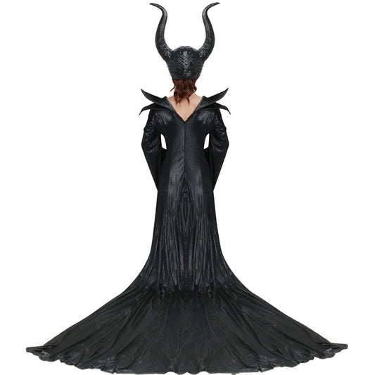 Maleficent Mistress of Evil Angelina Jolie Cosplay Costume with Helmet