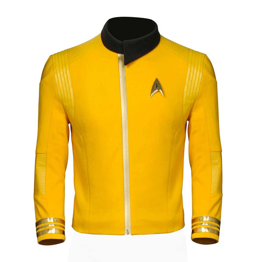 Star Trek Uniform Discovery Captain Christopher Pike Cosplay Costume Jacket Badge Vikidoky