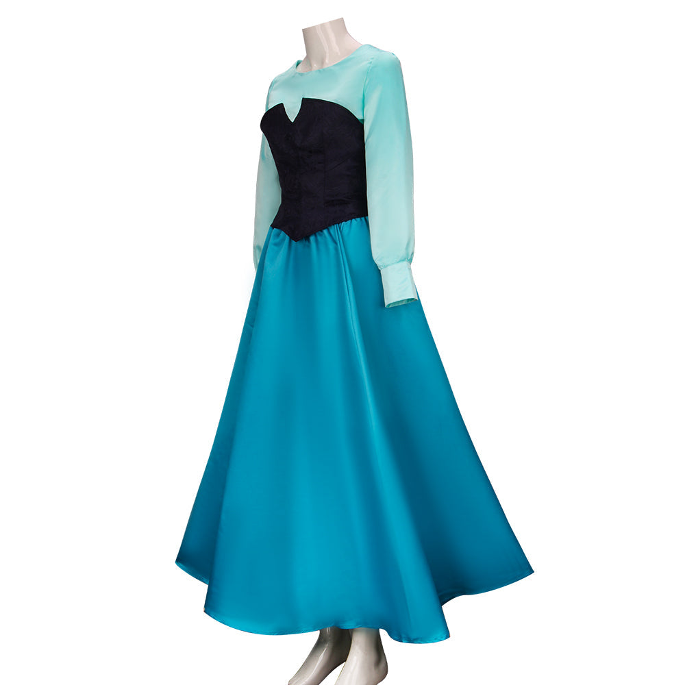 ariel blue dress little mermaid ariel outfits Disney The Little Mermaid Ariel Princess Blue Dress Cosplay Costume
